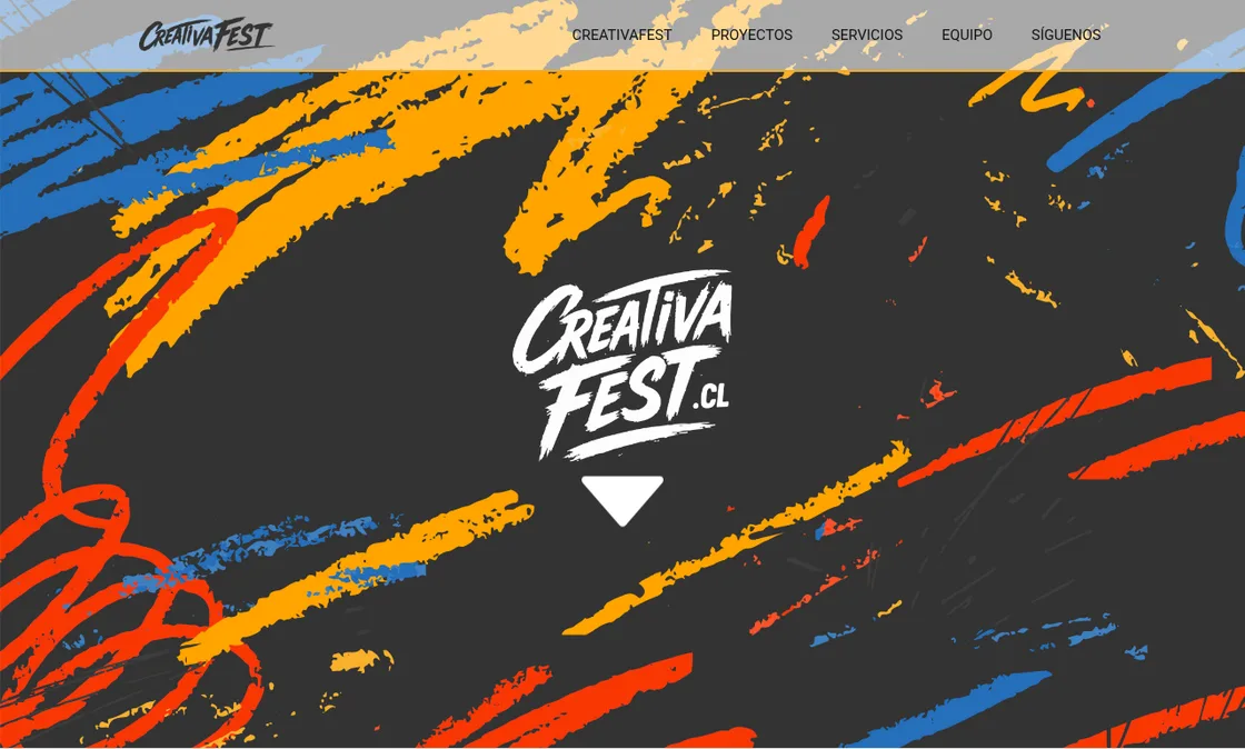 Portada del sitio de Creativa Fest, uno de los proyectos en producción