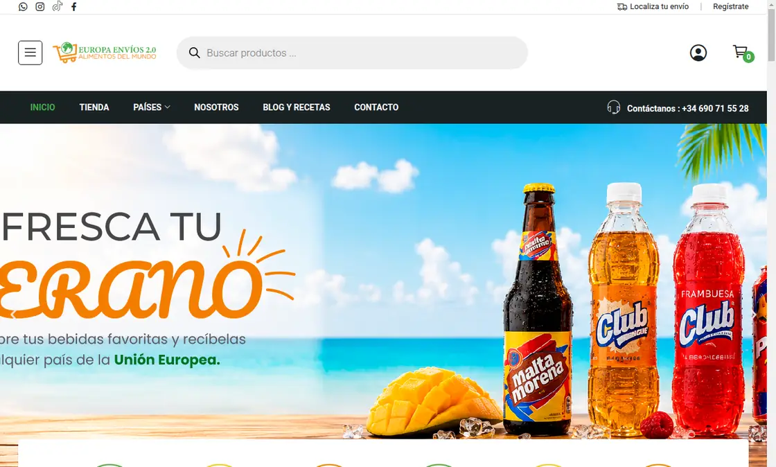 Portada de la tienda Europa Envíos
